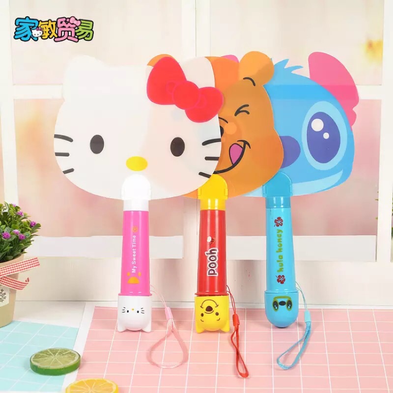 創意卡通新款kitty迷你電風扇 夏天兩用風扇 手搖扇子 手持小風扇 電扇