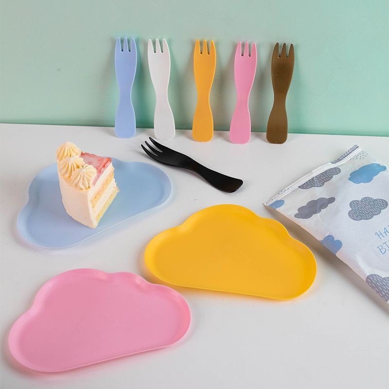 【C❤L】現貨  蛋糕刀叉盤 一次性餐具 塑膠 套裝 批發