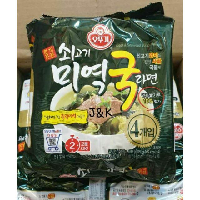 韓國 不倒翁 海帶牛肉湯拉麵四包入