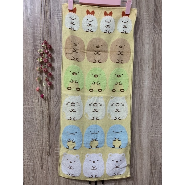 SAN-X 角落生物  Sumikko gurashi 大集合 炸蝦 豬排 白熊 企鵝 貓 水龍 蜥蜴 純棉 毛巾