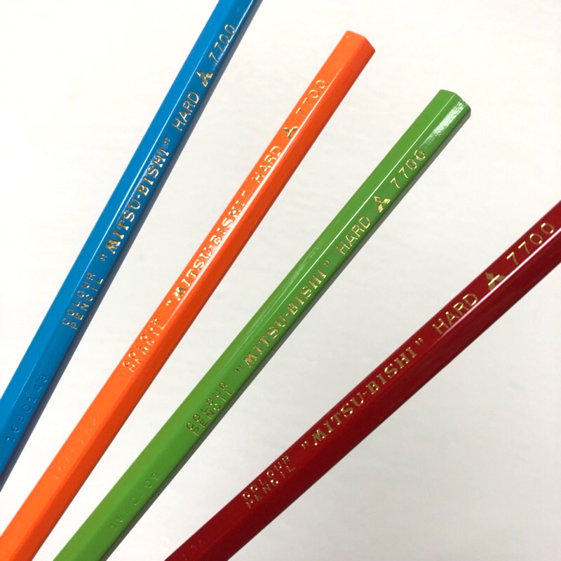 百色美術日本uni三菱7700 硬質色鉛筆四色 蝦皮購物