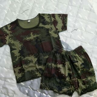 數位迷彩套裝 上衣+褲子 男女寶兒童幼童