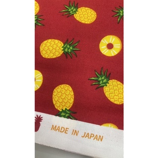 日本布料-紅色鳳梨-pineapple-旺來-波羅