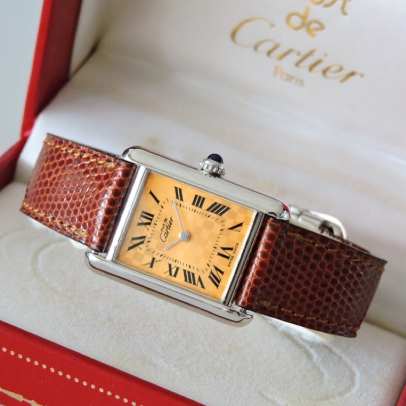 真品 Cartier 卡地亞 Tank 系列 925純銀 聖誕節限定版 石 英女錶 sen7799