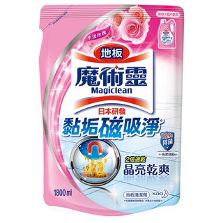 魔術靈地板清潔劑(水漾玫瑰 )補充包1800ml