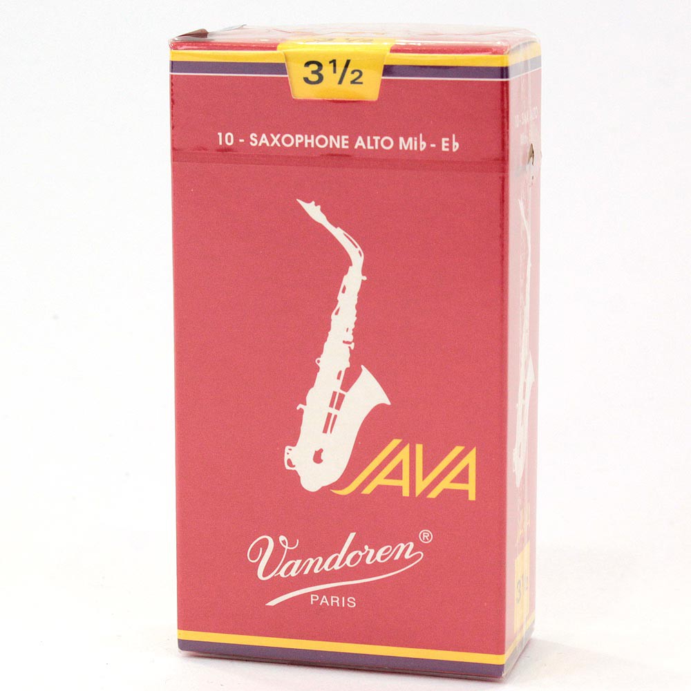 【現代樂器】法國 Vandoren JAVA 紅盒 Alto Sax 中音薩克斯風 3.5號 竹片 10片裝