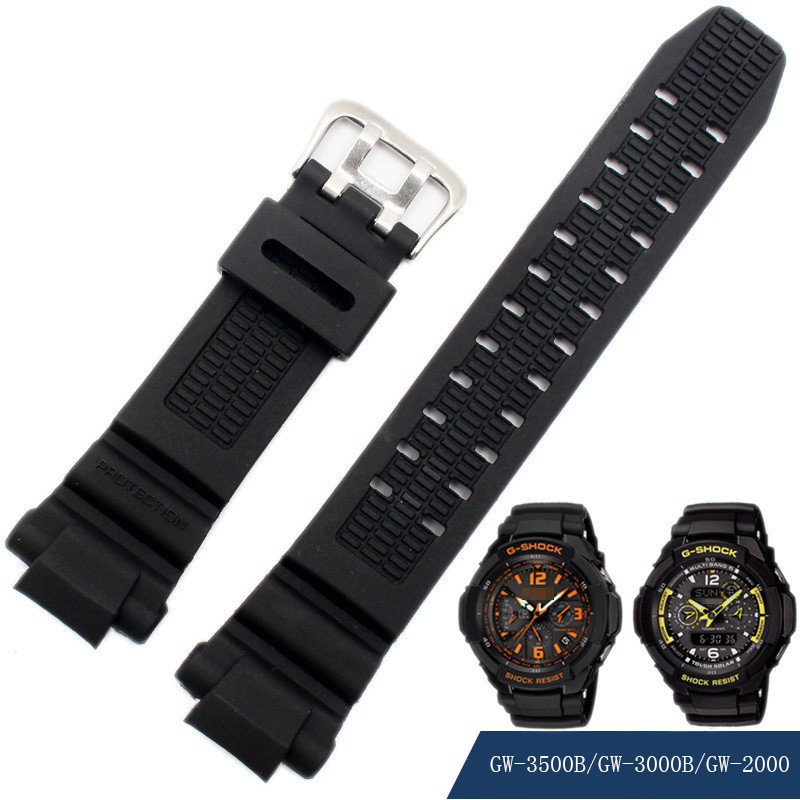 錶帶橡膠替換腕帶適用於 GSHOCK GW-3500B GW-3000B GW-2000 G-1200B G-1250B