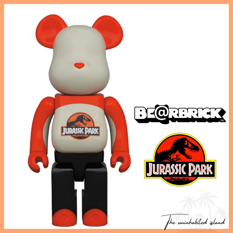 【無人島玩具】■ BE@RBRICK 庫柏力克熊 JURASSIC PARK 1000%、400% &amp; 100%
