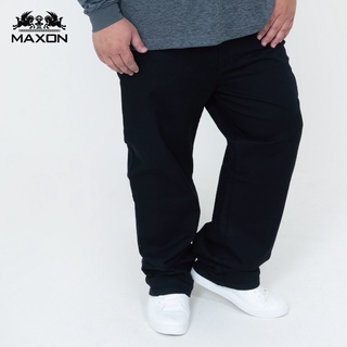 【MAXON大尺碼】台灣製/黑色標準版彈性直筒褲38~52腰 加大尺碼 免運 87931-88