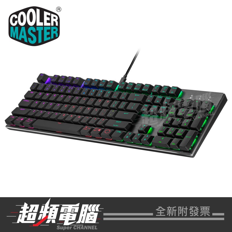 *【超頻電腦】酷碼 SK652 RGB機械式電競鍵盤 矮軸/中刻/青軸 黑(SK-652-GKTL1-TC)