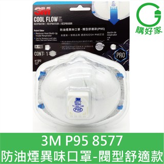3M tekk Protection專業防護系列 8577 P95 防異味及防油煙口罩 防塵 炒菜