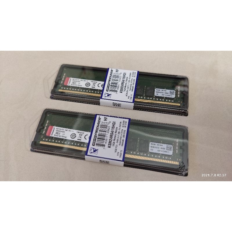 全新未拆 金士頓 16g 16GB DDR4 2400 MHz KSM24RS4/16HDI 2400 ecc reg