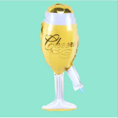 高腳杯造型鋁箔氣球鋁膜氣球  超大香檳氣球、香檳杯派對鋁箔氣球 佈置 拍照道具 慶生 生日派對裝飾氣球