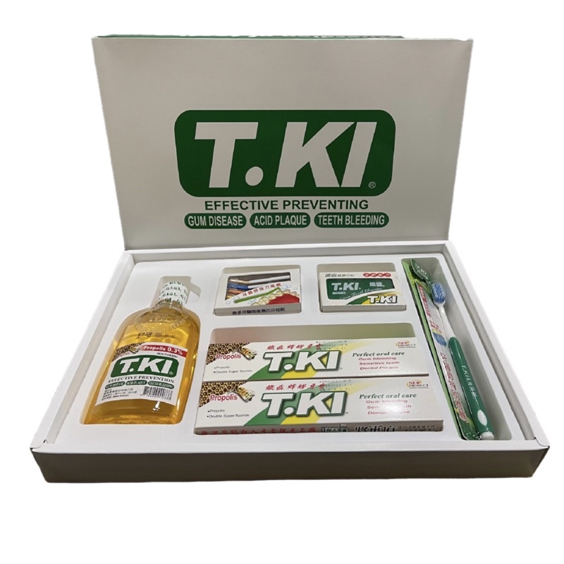 T.KI Tki tki 鐵齒蜂膠牙膏禮盒(附紙袋）