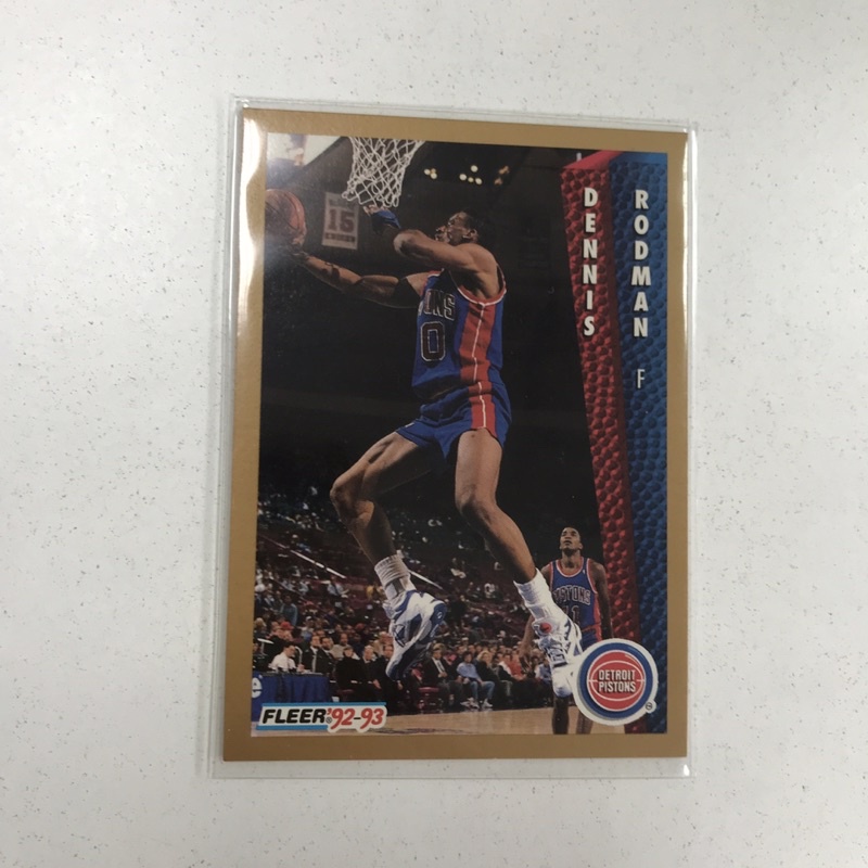 1992. FLEER RODMAN #66 籃球卡 球員卡 籃球卡