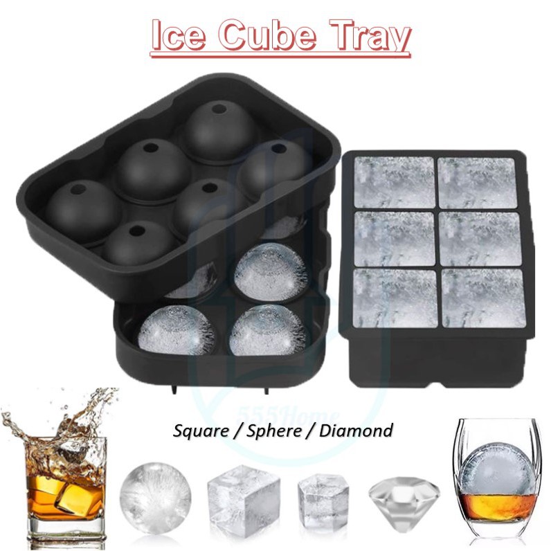 冰球機 / 矽膠冰塊托盤 / 威士忌雞尾酒冰盒 / 球體方形鑽石模具