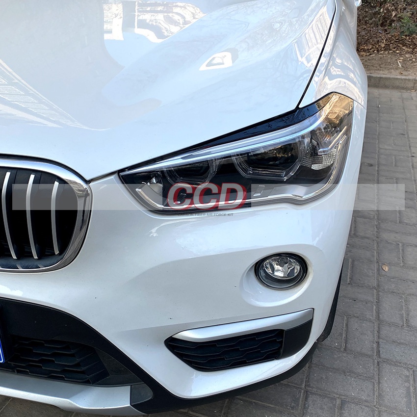 【免運】寶馬 BMW X1 F48 2015+ 前大燈燈眉車貼外飾改裝