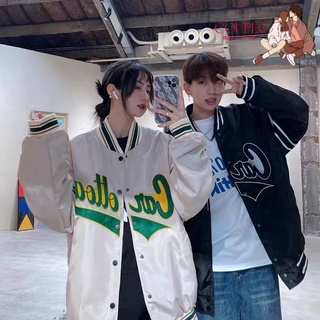 【COUPLE】秋冬季韓版外套ins😘😘棒球服男女學生寬鬆刺繡紐扣開衫百搭外套情侶裝潮