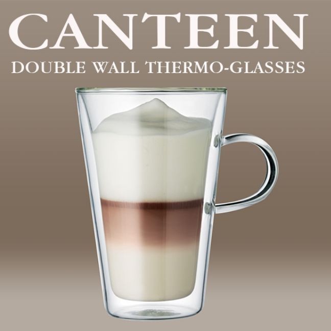 丹麥正品 BODUM CANTEEN 手把款 原廠盒裝 經典手工製雙層隔熱玻璃杯