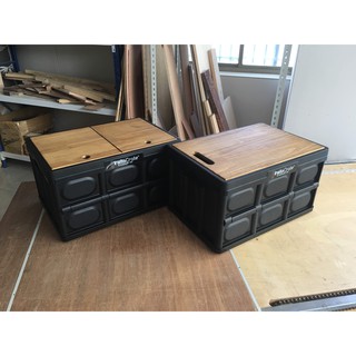 Costco折疊箱專用箱蓋(柚木色不含箱），露營用、戶外用、收納箱、折疊箱