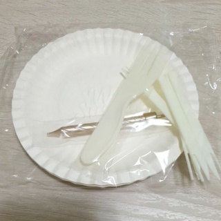 【小鯨魚商店】金色蠟燭蛋糕盤 含4盤1刀1蠟燭