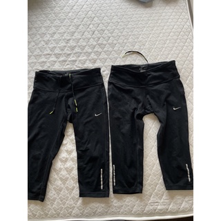 7成新 Nike 耐吉 Dri-Fit 速乾 透氣 有口袋 瑜珈褲 七分褲 運動褲 運動緊身褲 leggings