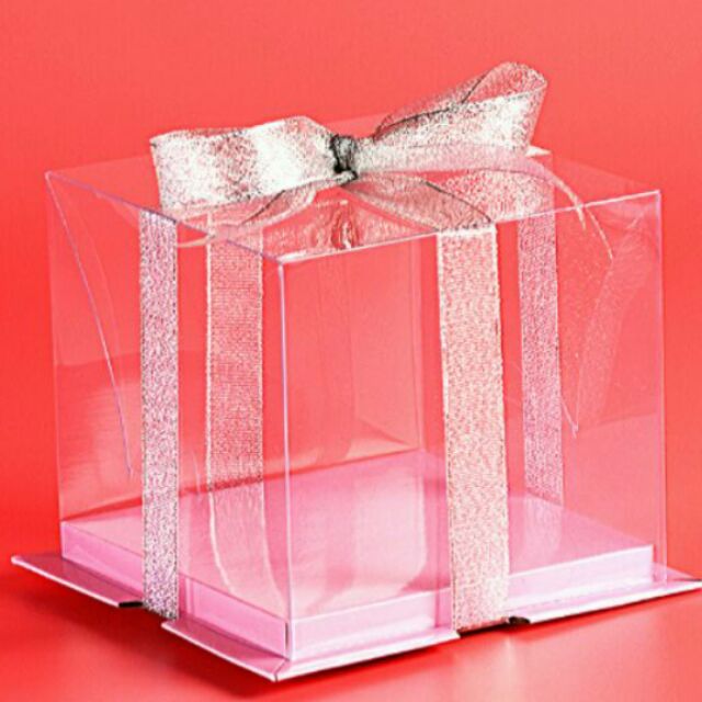 現貨賣場 8吋10吋12吋全透明pet蛋糕盒 韓式裱花擠花包裝盒 聖誕薑餅屋 透明蛋糕盒 塑膠盒烘焙包裝蛋糕戚風西點盒
