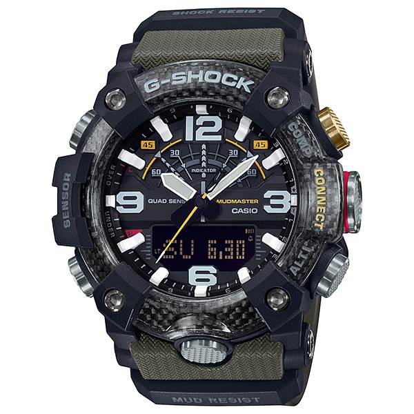 CASIO 卡西歐 G-SHOCK (GG-B100-1A3) MUDMASTER 泥人 運動藍芽防水電子錶-墨綠