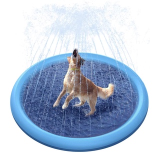 寵物噴水墊夏季遊戲游泳池寵物戶外噴水墊狗貓兒童噴水墊浴缸
