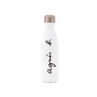 Agnes b品牌LOGO保齡球保溫瓶 (白色)