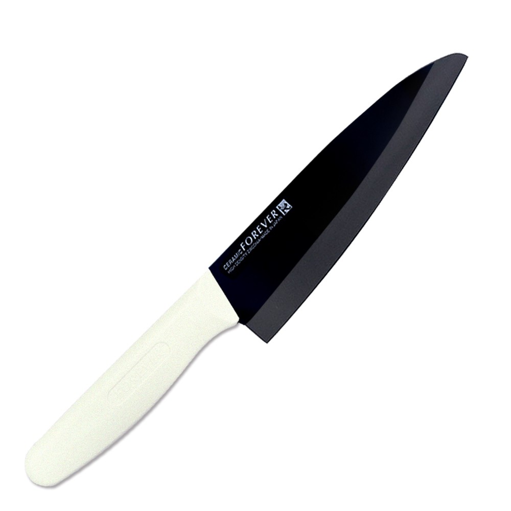 【FOREVER】日本製造鋒愛華高精密標準系列陶瓷刀18CM(黑刃白柄)-福利品