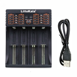 LiitoKala Lii-402 18650鋰電池充電器 (四槽) 多功能電池充電器 LED燈電量顯示 電池充電座