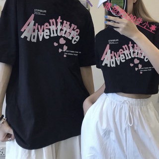 【COUPLE】2022💖新款設計的露臍短袖春季不一樣情侶裝夏裝高級感T恤