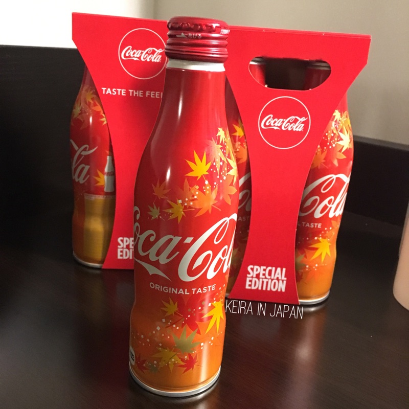 日本 可口可樂 楓葉鋁罐限量瓶