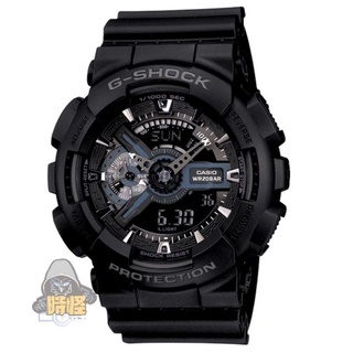 【CASIO】台灣卡西歐公司貨 G-SHOCK 強悍風格系列運動錶-經典黑(GA-110-1B)