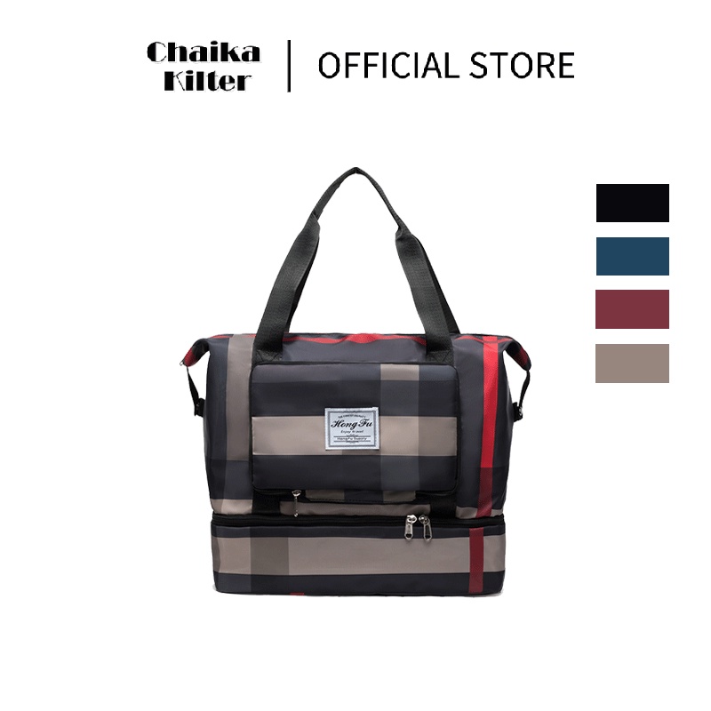 Chaika kilter 女士大容量手提袋手提包尼龍運動包健身包旅行收納袋 CK907