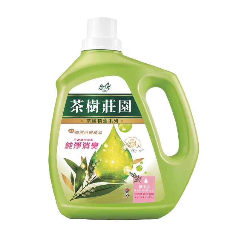 茶樹莊園 茶樹天然濃縮消臭洗衣精(純淨消臭) 1800g【家樂福】