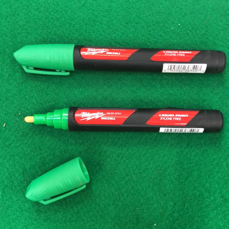 米沃奇 原廠公司貨 綠色油漆筆 48-22-3751 抗UV 耐高溫 麥克筆 奇異筆 工具筆 油性油漆筆