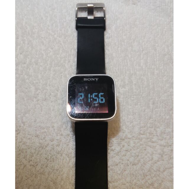 SONY 智慧手錶 Smart Watch MN2 黑/白(未使用)錶帶各一，可提醒來電，可看簡訊。