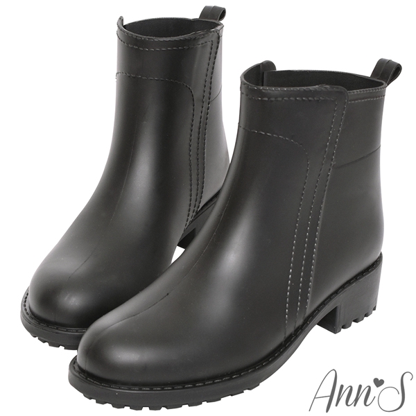 Ann’S降雨量高-經典素面短筒雨靴
