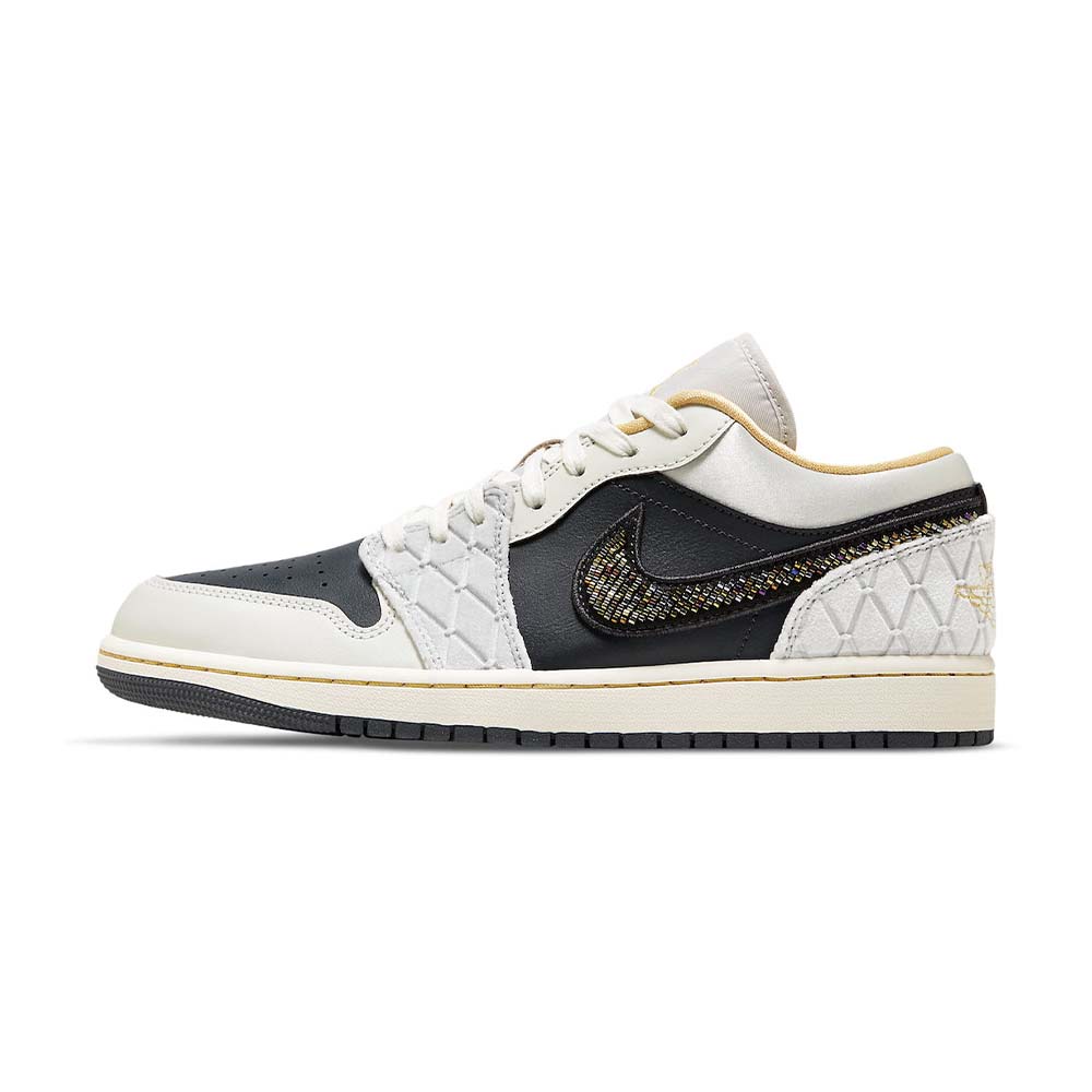 Nike Air Jordan 1 Low SE 男鞋 黑白 菱格紋 AJ1 休閒鞋 DV1762-001