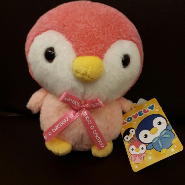 可愛粉紅企鵝娃娃15cm高