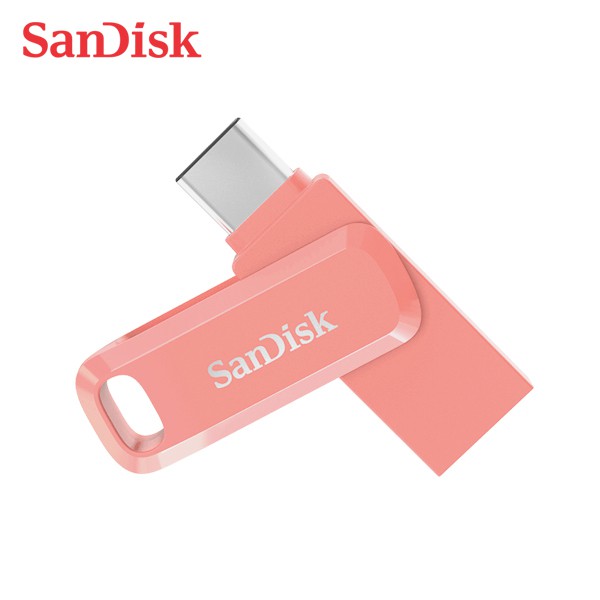 SanDisk Ultra GO蜜桃橘 TYPE-C USB 3.1高速雙用OTG旋轉隨身碟 安卓手機平板適用 廠商直送