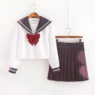 限時下殺🚀🚀✨基礎款水手服 日系 jk制服 學生制服 上衣 韓版 長短裙 海軍風 可愛袖 學院風 校服 班服 套裝