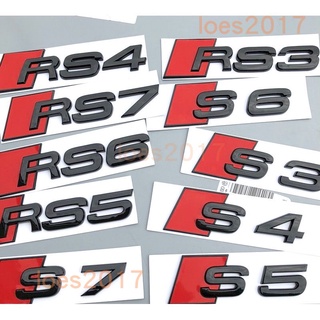 Audi 奧迪 尾標 字標 字母 貼紙 S3 S4 S5 S6 S7 RS3 RS4 RS5 RS6 RS7 黑色 RS