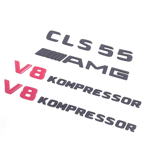 圓夢工廠 Benz 賓士 CLS W219 CLS55 AMG V8 KOMPRESSOR 車身字標 字貼 車標 消光黑