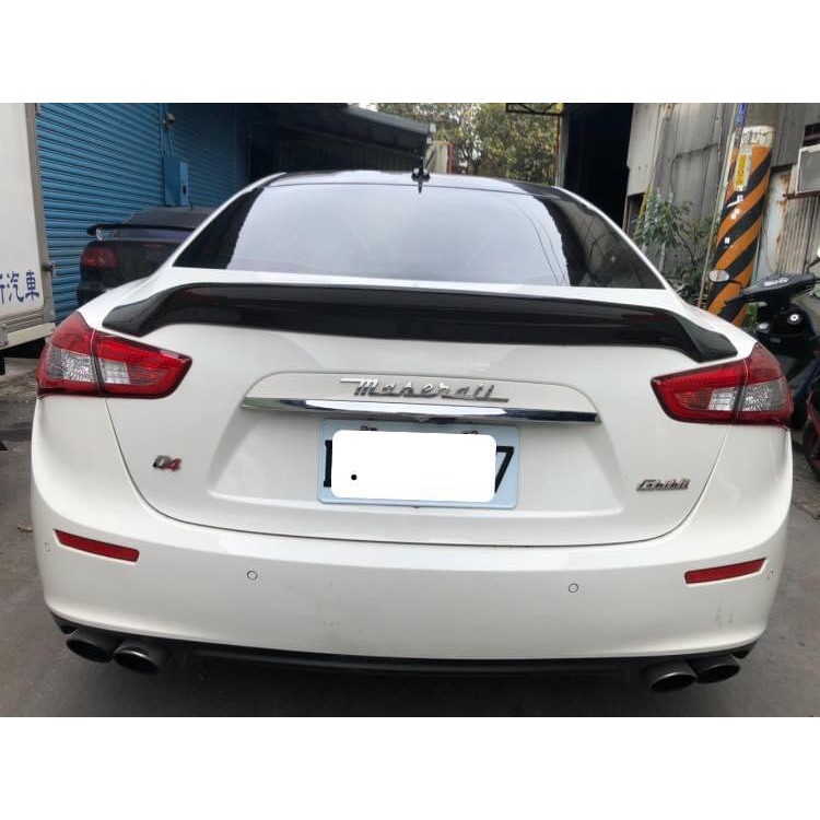 瑪莎拉蒂Maserati Ghibli 吉博力A款碳纖維尾翼 SQ4碳纖維鴨尾 Q4尾翼 瑪莎拉蒂碳纖維尾翼