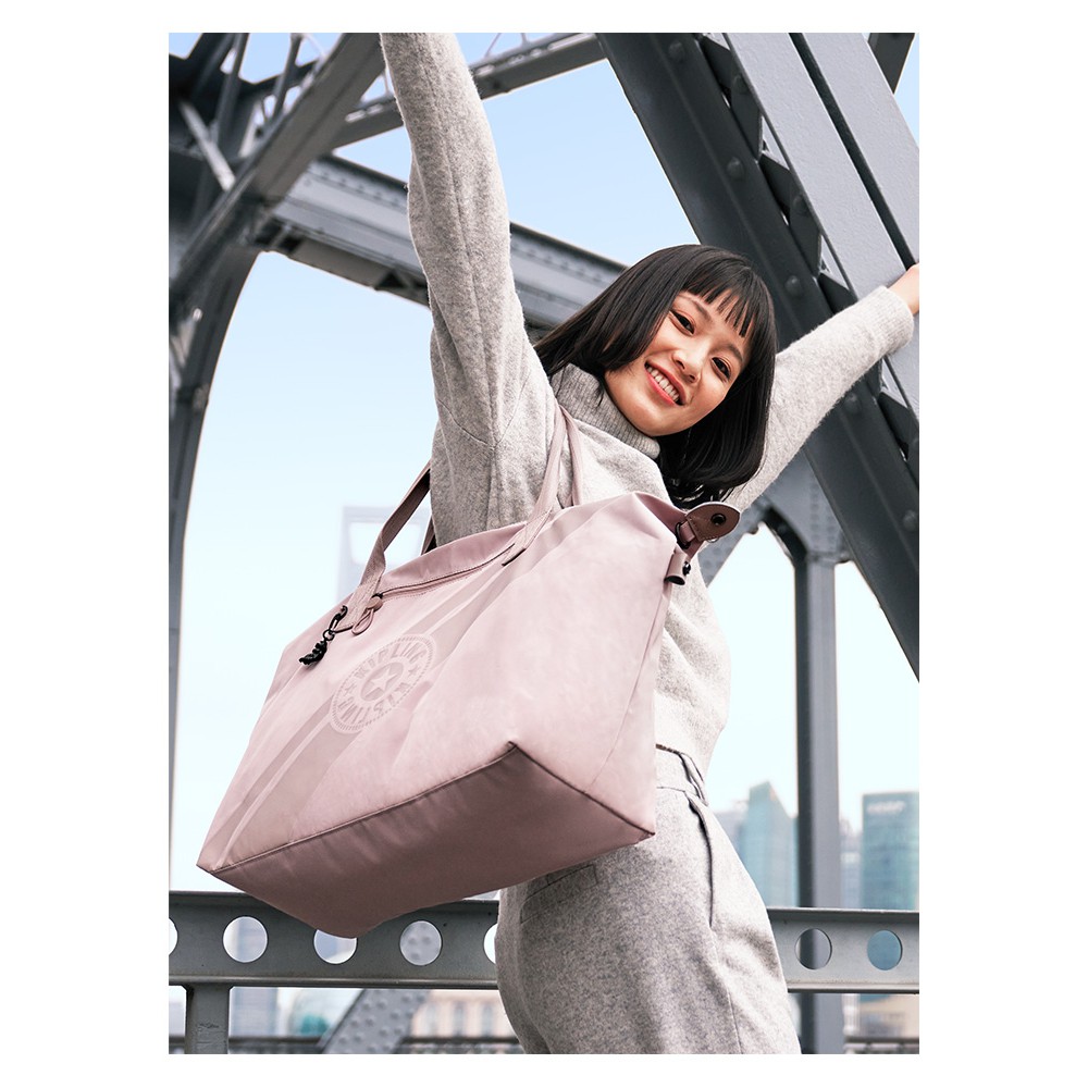 kipling 奶茶裸粉色手提側背包-ART M 新款 奶茶色 裸粉色 手提包 側背包 兩用包 媽媽包 肩背包 猴子包