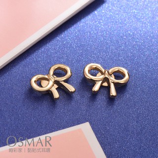 絢彩家【OSMAR】童趣卡通蝴蝶結 無耳洞黏貼式耳環 附10對貼紙補充包 貼耳式