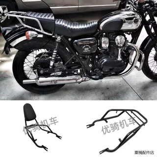 川崎W800機車配件產品適用於川崎W400 W650 W800改裝後靠背後尾架貨架高品質護槓